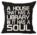 Produktbild Book Lovers Best Gifts Reading Club Inspirational Quotes Cotton Linen Decor Home Office Pillow Cushion Cushions 18x18 inches