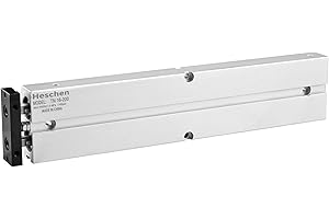 Heschen Cilindro de aire neumático, TN16-200 (TDA16-200), orificio de 16 mm, cilindro de aire neumático de aluminio de doble efecto, con imán (carrera de 200 mm)