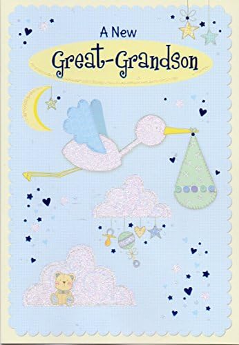 A New Great-Grandson - Stork New Baby Card