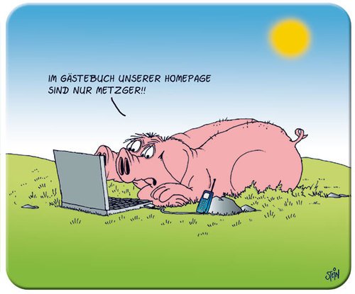 Uli Stein Mousepad Mauspad **Schweine - Metzger**