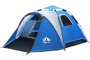 ‎NIGHT CAT Night Cat Pop Up Zelt 2 3 4 Personen Mann Wasserdicht Wurfzelt Atmungsaktiv Einfache Einstellung für Camping Wandern