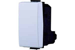 ZOREI Interruttore Unipolare 1P 16A, Compatibile Con Bticino Matix, 1 Modulo, Colore Bianco (1)