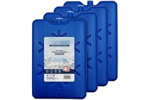ArcticMax 200ml x4 Slim Freeze Boards BPA Free - Long-Lasting 10+ Hours Chill Time Ice Blocks, Portable Lightweight Insulated Reusable Fresh Food Drink Water Cooler Container – Summer BBQ and Outdoor