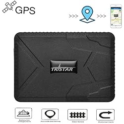 TKSTAR TK915 Rastreador GPS Coche Tiempo de Encendido 120 Días Localizador Localización Vehículo en Tiempo Real – Localizador GPS/A-GPS/LBS Localizador Antirrobo Coche Moto Bicicleta (negro)