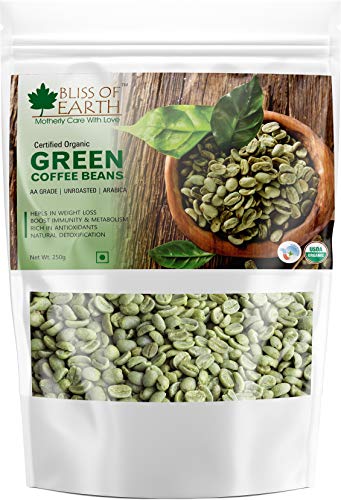 Bliss of Earth Certified Organic Arabica Green Coffee Beans, 250GM RS.325 (32.00% Off) - Amazon