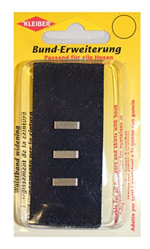 Kleiber 2,5 - 5 cm Bunderweiterung mit Haken und Ösen, schwarz