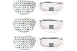 YanBan 6 Almohadillas para fregona de Vapor compatibles con Bissell PowerFresh Serie 1806 1940 1544 1440, Pieza de Repuesto Modelo #5938#203-2633 (tamaño pequeño)