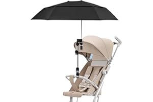 Nakazawa Sonnenschirm Kinderwagen Universal,Sonnenschirm Strand,UV Schutz 50+ / 104 cm Durchmesser,Tragbarer Regenschirm für Sport & Outdoor,360-Grad schwenkbare Position für maximalen Sonnenschutz