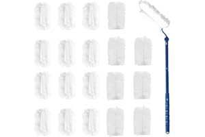 JINYUDOME Disposable Dusters With 1 Long Handle + 20 Duster Refills,Disposable Cleaning