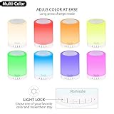 Bluetooth Lautsprecher-Lampe, Homecube LED Nachttischlampe mit Drahtlosen BT Lautsprecher Berührungsempfindliche Dimmable Tischlampe Nachtlicht mit TF-Karte, unterstützt AUX, Freisprechlautsprecher, Metallgriffe für Kinderzimmer, Party, Camping im Freien - 5