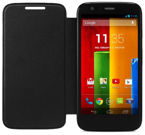 Motorola ASMFLPCVBLK - Funda Flip oficial para Motorola Moto G de 4 5 negro Motorola ASMFLPCVBLK - Funda Flip oficial para Motorola Moto G de 4 5 negro