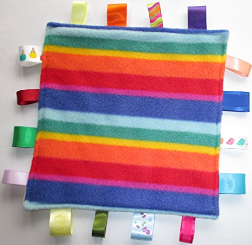 Baby taggie security comforter blanket -rainbow