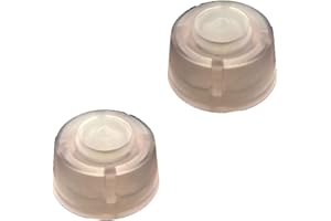 Lot de 2 butée Civic adhésive en élastomère de diamètre 30mm et hauteur 22mm, couleur cristal
