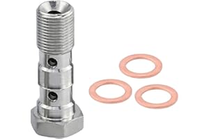 LE LEFOSSI 10mm M10 x 1.00mm Double Diagonal Banjo Bolt Motorcycle Brake Master Cylinder For Sport Bike Steet Bike ATV