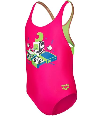 Costume Da Bagno Ragazze Aquawave Sublime Rosa Fandango Inchiostro