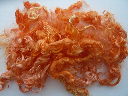 Heidifeathers Mohair Curly Wool - Choose The Colour (Oranges)
