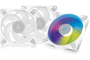 ARCTIC P12 PWM PST A-RGB (3 Szt.) - 120 mm wentylator PWM zoptymalizowany pod kątem ciśnienia statycznego, wentylator obudowy, półpasywny: 200-2000 RPM