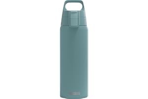 Sigg Shield One Borraccia sport (0.75 L / 1 L), Bottiglia acqua priva di sostanze inquinanti e a prova di perdita, Borraccia acciaio inossidabile con ONE Top, Nero, 0.75 L