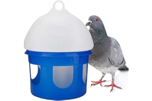Haokaini Mangiatoia per Piccioni Grande capacità Alimentatore Automatico per Piccioni Uccelli Distributore di Acqua Waterer Pet Pappagallo Alimentatore d'Acqua Bevitore Piccione Fontana
