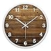Produktbild LLSJZ CLOCK Post-moderne Wohnzimmer Wanduhr kreative Modeuhren moderne Kreis Wanduhr Schlafzimmer Wanduhr mute Wanduhr kreative Thema Serie,12 Zoll Holz - Weiße Nadel weißen Rand