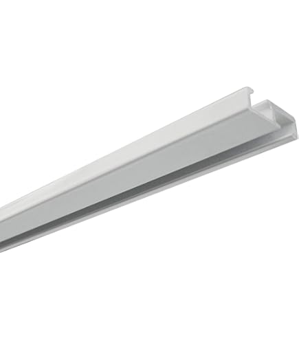 Plafondgordijnrails Voor Zware Gordijnen, Wandmontage Gordijnrail Met Stille Rollers, 1/2/3/4/5/6/7/8/9/10/12/15 m Aluminium Gordijnrails Met Lopers Voor Rumscheiders, Wit(2.7m
