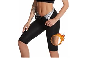 LIPIODOL Pantalon de Sudation Femme Taille Haute Short Sudation Sport Pantalon Sauna Amincissante Legging Anti Cellulite Minceur pour Jogging Fitness Yoga Gym pour Perdre du Poids
