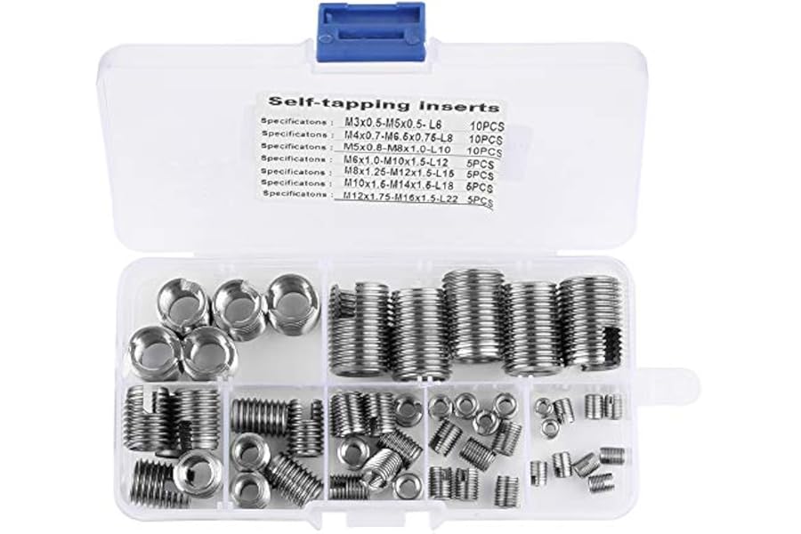 Stainless Steel Thread Insert, Self Tapping Thread Insert, Inner Thread Inserts to Improve Strength and Stability of Screws Connection and Repair the Damaged Thread