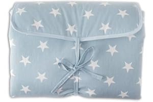 PAMBABY Fasciatoio da Viaggio Portatile da Borsa Pocket con laccetti richiudibile impermeabile Made in Italy (Cielo)