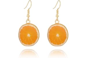AISOWAY 1pair Früchte Ohrringe Frucht-ohr-bolzen Lustige Nette Ohrringe Orange Tropfen Baumeln Frauen
