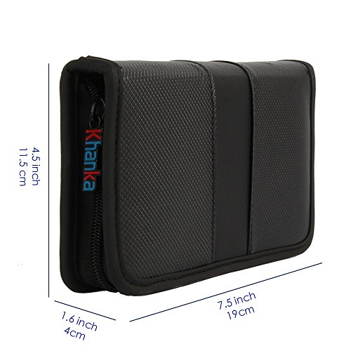 Teckone Tragbare Universal Reise Organizer Tasche Case Bag für Elektronische Zubehör (Externe Festplattengehäuse, Energienbank, USB Kabel, Eine Speicherkarte,Netzteil) – klein - 5