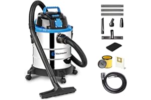 Vacmaster VQ1220SC 1250W 20L Aspirateur Eau et Poussière,Fonction Soufflerie, Puissant Professionnel Industriel Aspirateur avec & sans Sac