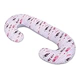 Lulando M00008533 Schwangerschafts-Seitenschläfer-Kissen für Erwachsene und Babys, 130 x 60 cm, grau - 3