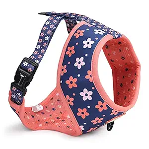 Heads Up For Tails Flower Child Reversible Harness for Dogs - S: 15.5-18.1