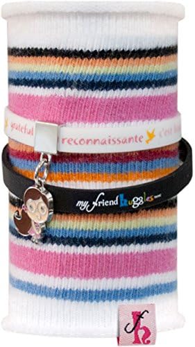 My Friend Huggles Children's Friendship Charm Bracelet with Knit Wrist Cuff