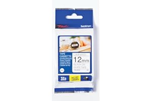 Brother TZe-231S Labelling Tape Cassette, Black on White, 12 mm (W) x 4M (L), Laminated, Brother Genuine Supplies