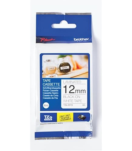 Brother Nastro TZe-231 12 Mm Laminato Bianco / Nero - Acquista Su - Foto 4