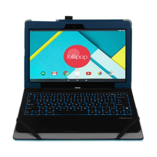 Fintie Odys Winpad 12 Hülle Case – Slim Fit Folio Premium Kunstleder Tastatur Ständer Schutzhülle Cover Tasche für Odys Winpad 12 / Odys Evolution 12 – 2in1 11,6 Zoll (29,5 cm) Convertible Tablet-PC, Marineblau - 6