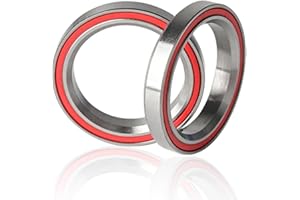 TQPUWT Roulement de Casque général de vélo, 2 pcs Casque à Roulement de Rechange, Roulements de Casque de réparation, pour le vélo, cyclisme, VTT, MTB, triathlon, Cercle rouge, 41.8 MM