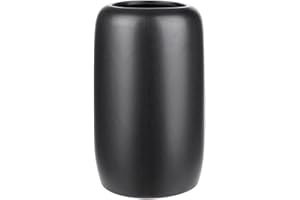 MIA MILANO Vase Noir pour Herbe de la Pampa - Vase en céramique pour Fleurs séchées - Vintage Boho Deko I Hauteur : 20cm Ø 8,5cm