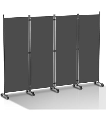 COSTWAY Ruimteverdeler, kamerscherm, 3-delig inklapbaar, scheidingswand, wandscherm van metaal en polyester, inkijkbescherming, kamerverdeler, voor thuis, kantoor, terras, beige, 3-delig, 260 x 183 cm