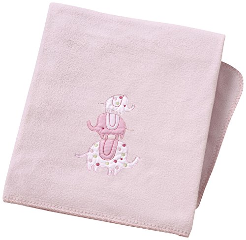Silver Cloud Love Colour Elephant Fleece Blanket (Pink)