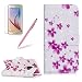 Produktbild Für Galaxy S9 Hülle Leder, Girlyard 3D Gemalte Rosa Kirschblüte Blumen Muster Entwurf Schutzhülle Tasche PU + TPU Silikon Innere Cover Wallet Flip Case Bookstyle Standfunktion Kartenfächer Magnet Handyhülle für Samsung Galaxy S9