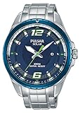 Pulsar Herren Analog Solar Uhr mit Edelstahl Armband PX3125X1