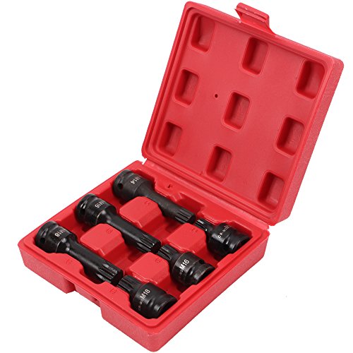 1/2" Vielzahn Kraft Schlagschrauber Stecknüsse Nuss Satz M14 M16 M18 6 tlg XZN