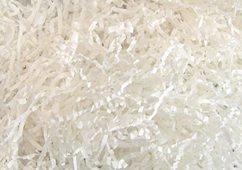 Jaffa Imports Crinkle Zig Zag Paper Shred - Gift Hamper Basket Fill Packaging - WHITE (1KG)