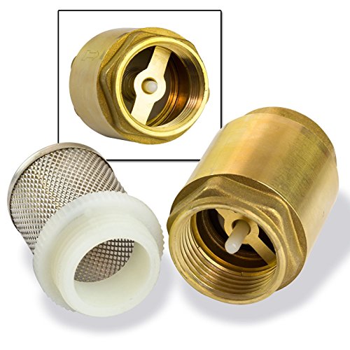 Stabilo-Sanitaer Messing Fussventil 1 1/ 2 Zoll DN40 Innengewinde Ansaugfilter Saugfilter Rückschlagventil Saugkorb - 3