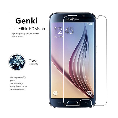 Protector de Pantalla para Samsung Galaxy S6  3 Unidades  Genki Protector Cristal Templado Protector de Vidrio Templado 0 30 mm 2 5D Round Edge 9H Dureza Alta Transparencia para Samsung Galaxy S6