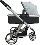 Star Ibaby Go Baby UP - Cochecito de bebe con silla, capazo y burbuja de lluvia, color gris