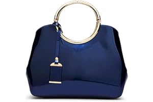 AlwaySky Womens Handbags, Ladies Top Handle Bags, Patent Leather Stylish Tote Shoulder Bags Purse for Work, Wedding, Shopping, Dating