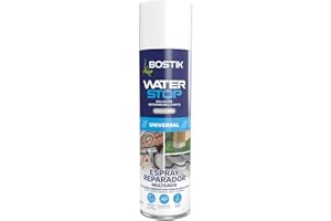 BOSTIK Waterstop Espray Reparador Multiusos Gris – Spray Impermeabilizante Listo al Uso, Aplicador Antigoteo Preciso, Resistente a Rayos UV, Calor, Agua y Sal, Pintable, Interior y Exterior, 500 ml